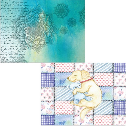 벨라 실리콘 식탁매트 낮잠 세트, 낮잠, 빈티지초록문양, 385 x 285 mm