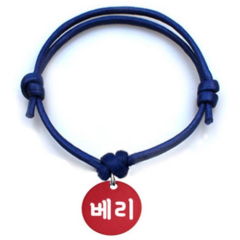 펫츠룩 굿모닝 블루 반려동물 목걸이 S + 알미늄원형 팬던트 M, 레드(베리), 1개