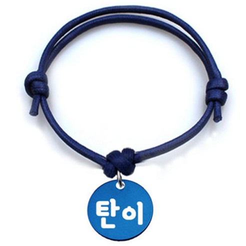 펫츠룩 굿모닝 블루 반려동물 목걸이 S + 알미늄원형 팬던트 M, 블루(탄이), 1개