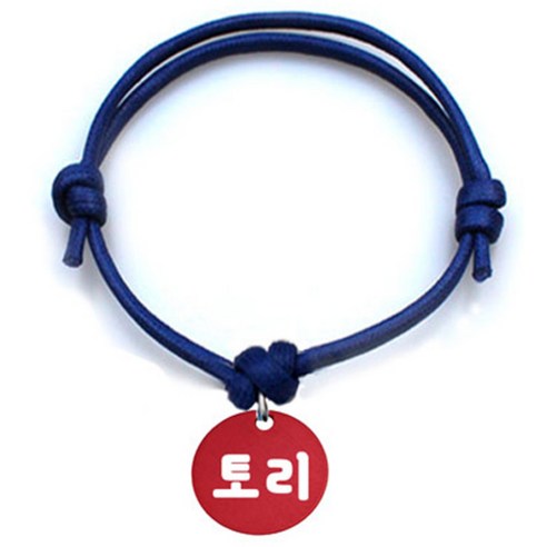 펫츠룩 굿모닝 블루 반려동물 목걸이 S + 알미늄원형 팬던트 S, 레드(토리), 1개