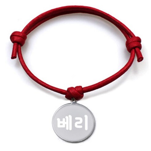 펫츠룩 굿모닝 레드 반려동물 목걸이 M + 메탈원형 팬던트 M, 실버(베리), 1개