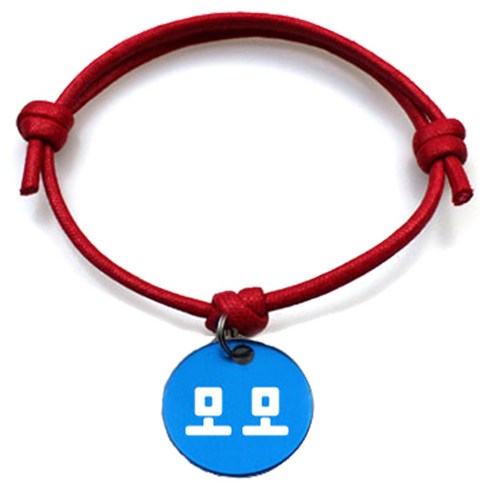 펫츠룩 굿모닝 레드 반려동물 목걸이 M + 알미늄원형 팬던트 S, 블루(모모), 1개
