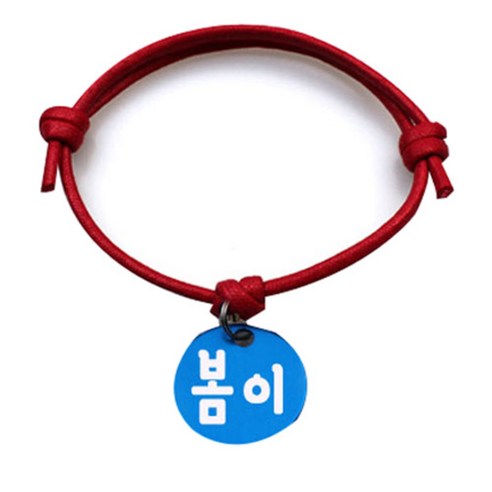 펫츠룩 굿모닝 레드 반려동물 목걸이 M + 알미늄원형 팬던트 M, 블루(봄이), 1개