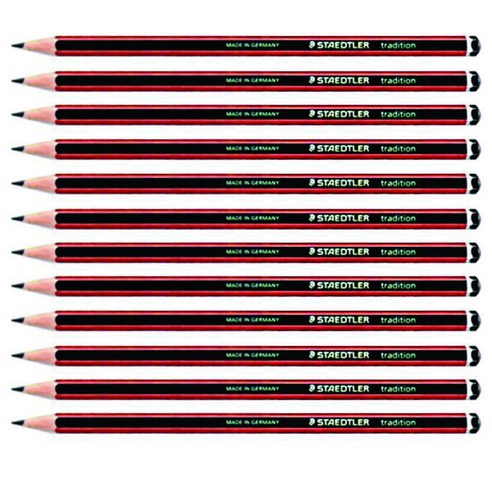 스테들러 트레디션 110 전문가용 연필 4B, 혼합 색상, 12개입