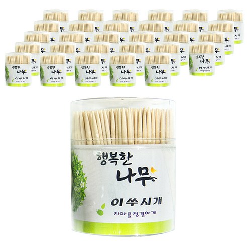 투고팩 제이씨코리아 행복한 나무 양면 이쑤시개, 470개입, 50개
