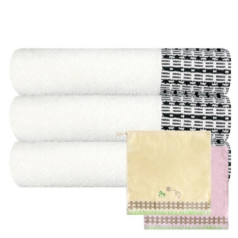 송월타월 호텔컬렉션 톤 타월 3p + 허니펜스 고리타월 랜덤 발송 2p, 아이보리, 1세트