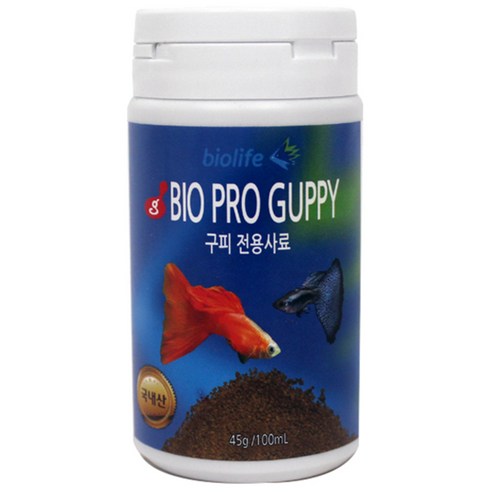 바이오라이프 구피 전용사료, 100ml, 1개