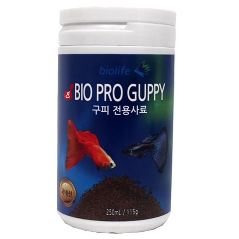 바이오라이프 구피 전용사료, 250ml, 1개