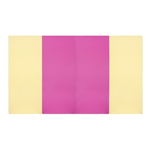 퍼니존 퍼니테라피 유아폴더매트 아이보리비비드 시리즈6, 아이보리 + 핫핑크, 대(W 240cm x L 140cm, 4cm)