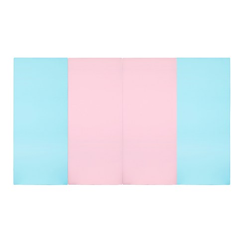 퍼니존 퍼니테라피 유아폴더매트 스카이블루비비드 시리즈6, 스카이블루 + 베이비핑크