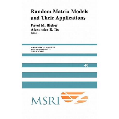 Random Matrix Models and Their Applications Hardcover, Cambridge University Press