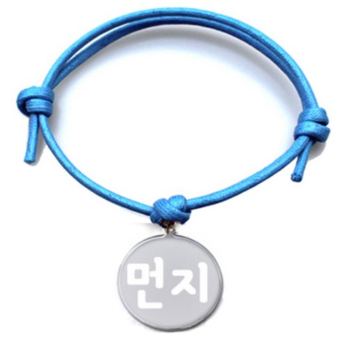 펫츠룩 굿모닝 블루 반려동물 목걸이 M + 메탈원형 팬던트 M, 실버(먼지), 1개