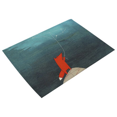 아울리빙 붉은여우 일상 식탁매트, A, 42 x 32 cm