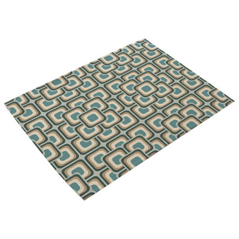 아울리빙 다양한 패턴 그래픽 식탁매트, J, 42 x 32 cm