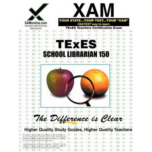 Texes School Librarian 150 Teacher Certification Test Prep Study Guide Paperback, Xamonline.com