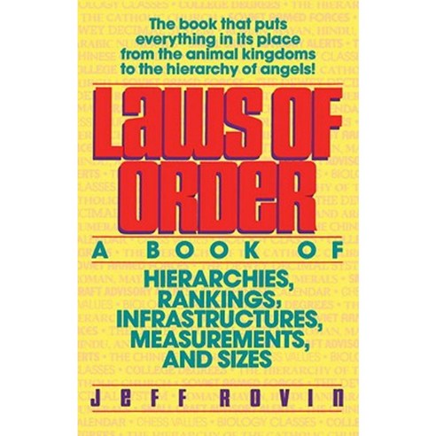 Laws of Order: A Book of Hierarchies Rankings Infrastructures * Paperback, Ballantine Books