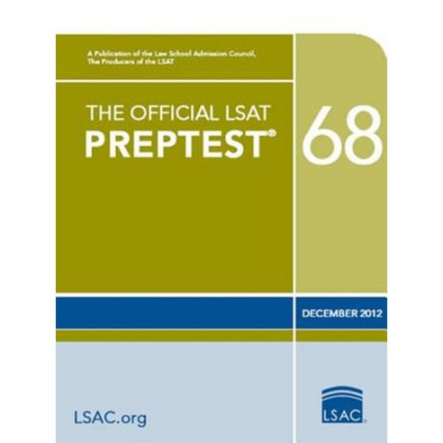 The Official LSAT Preptest 68 Paperback, Law School Admission Council ...