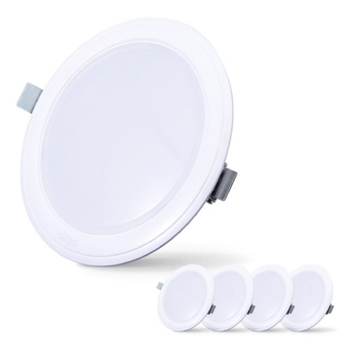 씨티오 LED 다운라이트 15.24cm 15W 5p, 주광색(형광등색), 5개