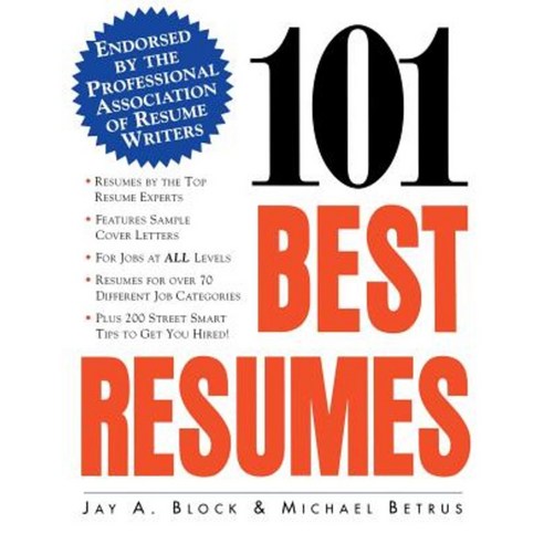 101 Best Resumes: Endorsed by the Professional Association of Resume Writers Paperback, McGraw-Hill Education