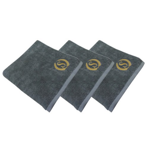 송월타월 슈퍼클래스 B450 바스타올 480g 면사, 회색, 3장