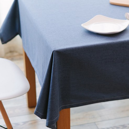 이코디 스캘핑 테이블 보, 블루, 110 x 110 cm