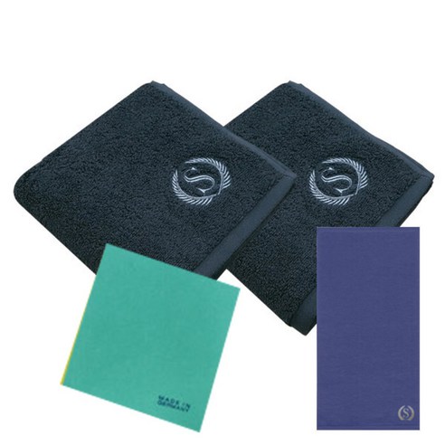 송월타올 슈퍼클래스 S70 세면타올 170g x 2p 진회색 + 슈퍼클래스 B450 바스타올 + 독일행주 랜덤 발송, 청색, 1세트