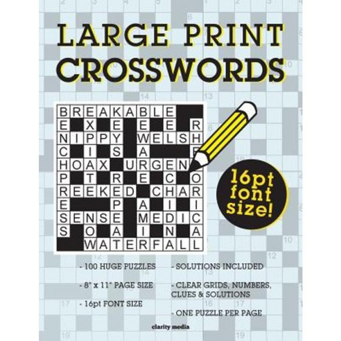 Large Print Crosswords Paperback, Createspace Independent Publishing Platform