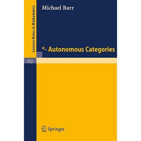 Autonomous Categories Paperback, Springer