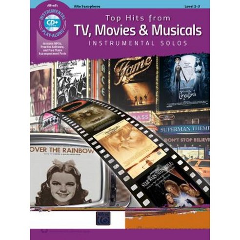 Top Hits from TV Movies & Musicals Instrumental Solos: Alto Sax Book & CD Paperback, Alfred Music
