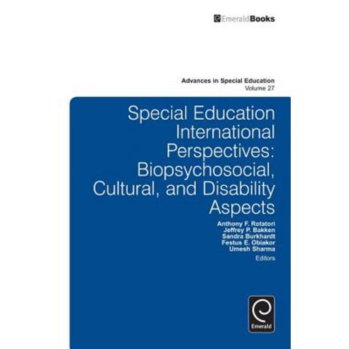 Special Education International Perspectives: Biopsychosocial Cultural and Disability Aspects Hardcover, Emerald Group Publishing