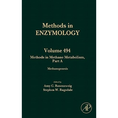 Methods in Methane Metabolism Part a: Methanogenesis Hardcover, Academic Press