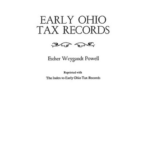 Early Ohio Tax Records Paperback, Clearfield