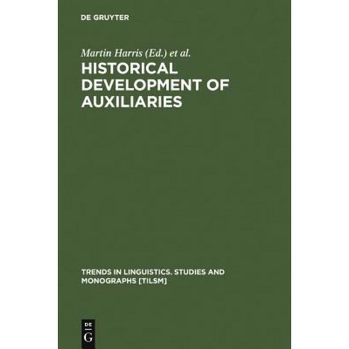 Historical Development of Auxiliaries Hardcover, Walter de Gruyter
