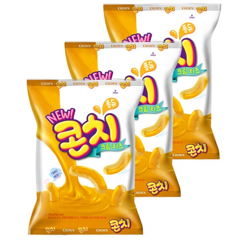 크라운 콘치 크림 치즈, 139g, 3개