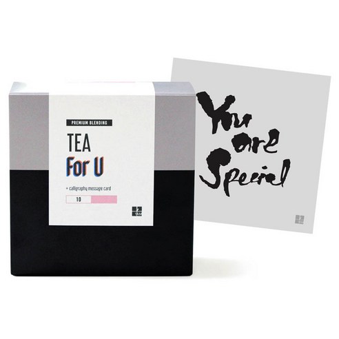 1AM For U 블랜딩 티세트 러블리 초콜렛, 티백 6p + 미니 캘리그라피 You are special, 1세트
