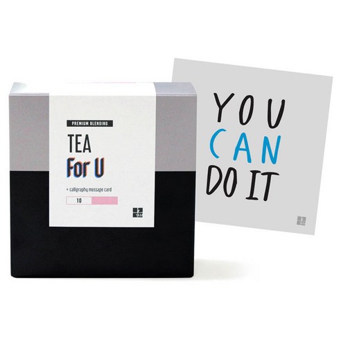 1AM For U 블랜딩 티세트 러블리 초콜렛, 티백 6p + 미니 캘리그라피 You can, 1세트