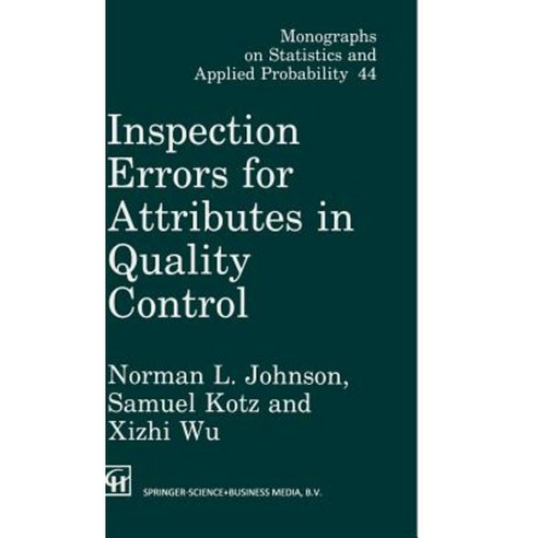 Inspection Errors for Attributes in Quality Control Hardcover, Chapman & Hall/CRC