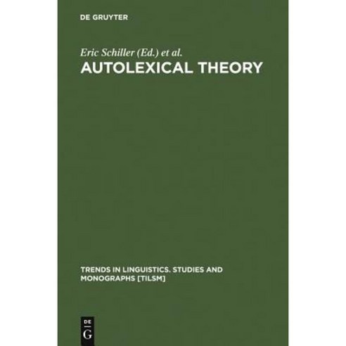 Autolexical Theory Hardcover, Walter de Gruyter