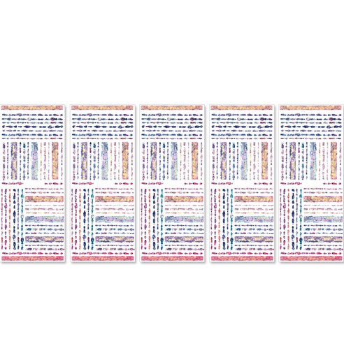 이엘피코리아 이코 네일 워터데칼, W618 레인드롭, 5개입