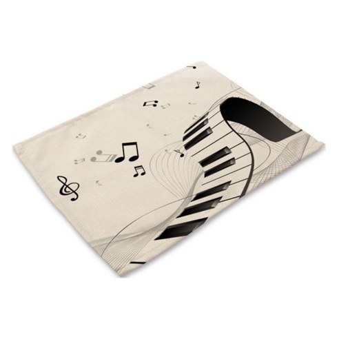 아울리빙 아이러브 뮤직 식탁매트, D, 42 x 36 cm