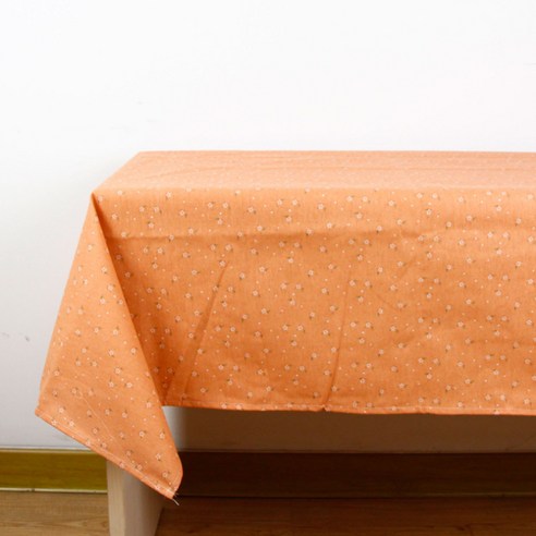 이코디 플로랄 도트 테이블 보, 오렌지, 100 x 140 cm