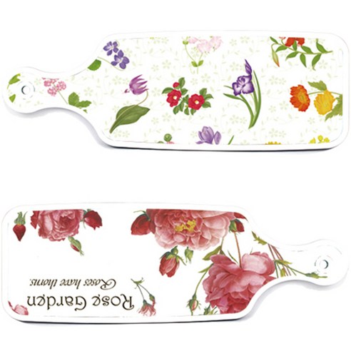 로엠디자인 서빙 도마 보드 2p Rose Garden 세트, Rose Garden, 플라워 동백, 1세트