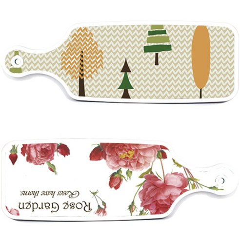 로엠디자인 서빙 도마 보드 2p Rose Garden 세트, Rose Garden, 숲 패턴 2, 1세트