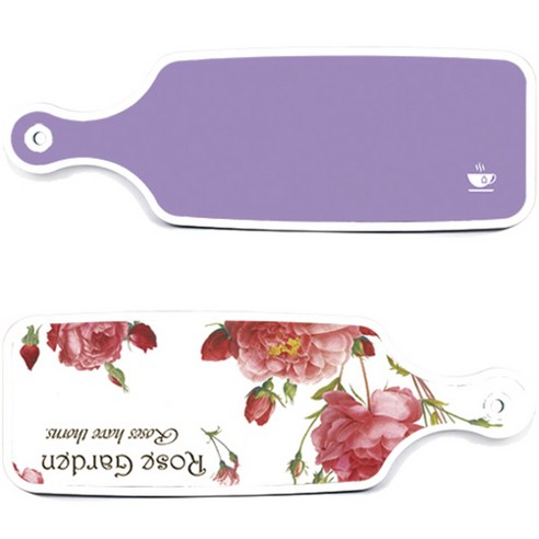 로엠디자인 서빙 도마 보드 2p Rose Garden 세트, Rose Garden, 보라, 1세트