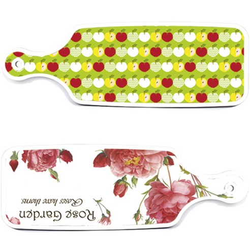 로엠디자인 서빙 도마 보드 2p Rose Garden 세트, Rose Garden, 애플 연두, 1세트