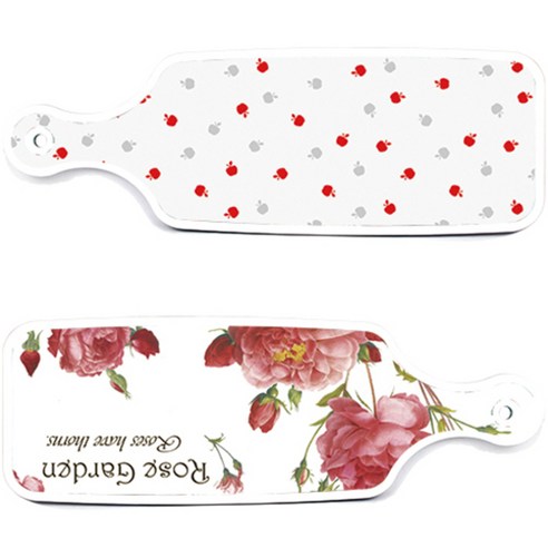 로엠디자인 서빙 도마 보드 2p Rose Garden 세트, Rose Garden, 구색 사과, 1세트