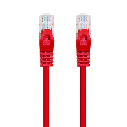 AVIVE 고급형 UTP 5m CAT6 랜선 케이블, RED, 2개
