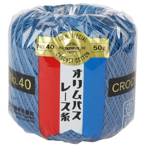 금표 40수 태팅레이스 뜨개실 1볼, 366 파랑