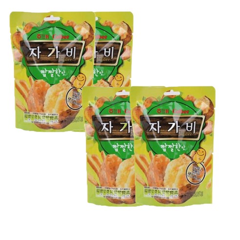 해태제과 자가비 짭짤한맛 스낵 파우치, 45g, 4개