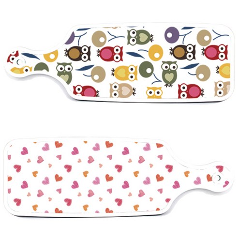 로엠디자인 서빙 도마 2p 부엉이보드 세트, 부엉이보드, 연분홍색러브보드, 1세트
